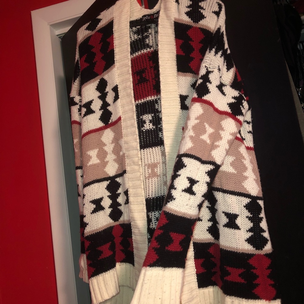 Aztec print cardigan
